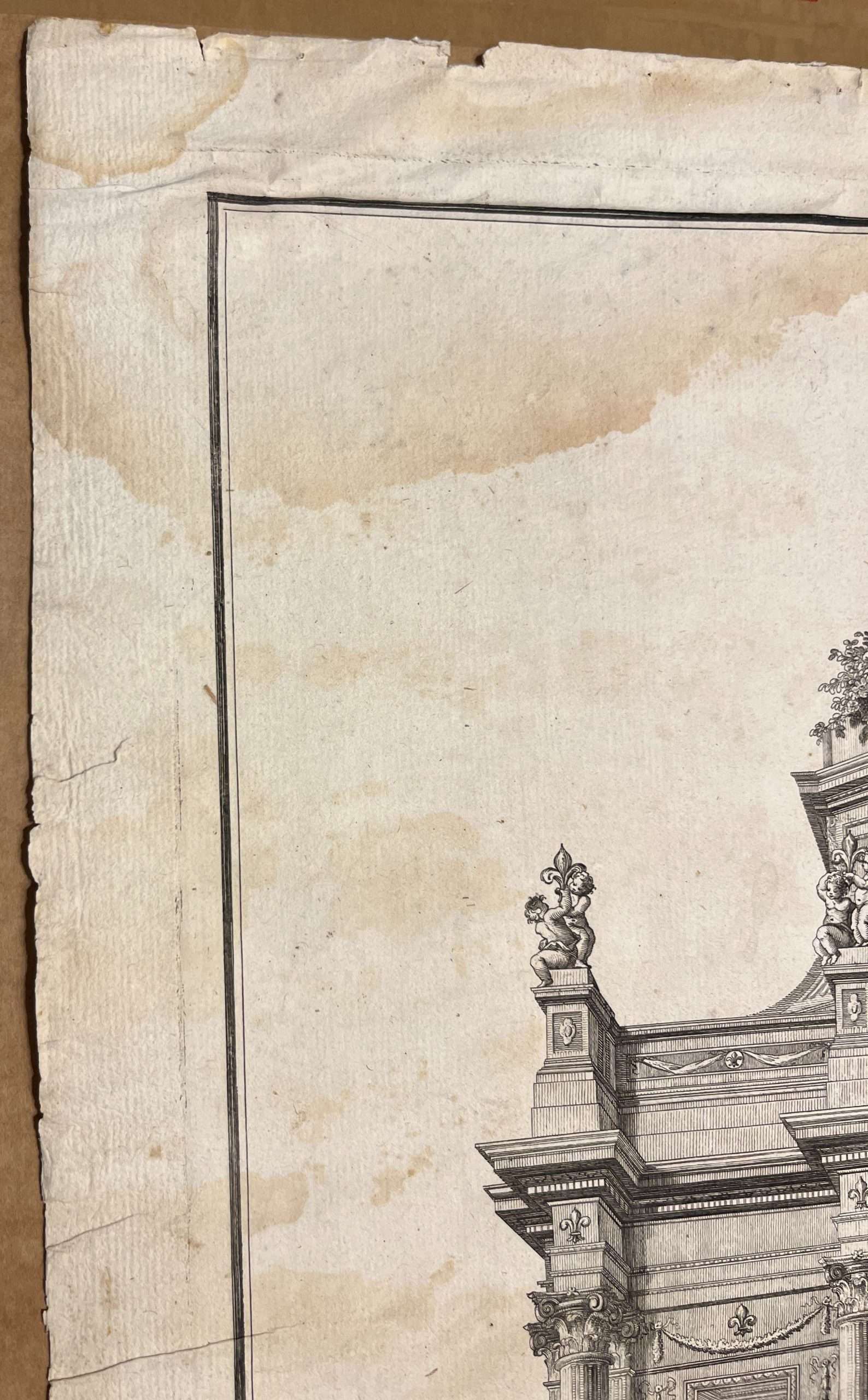 Rare 1775 print ; Festival Triumphal arch built for passage / procession of new POPE PIUS SESTO VI in ROME - Image 3