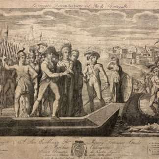 As in National Library of Portugal ; 1810 print , La saggia determinazione del Ré di Portogallo Queen Mary of Portugal flees to Brazil