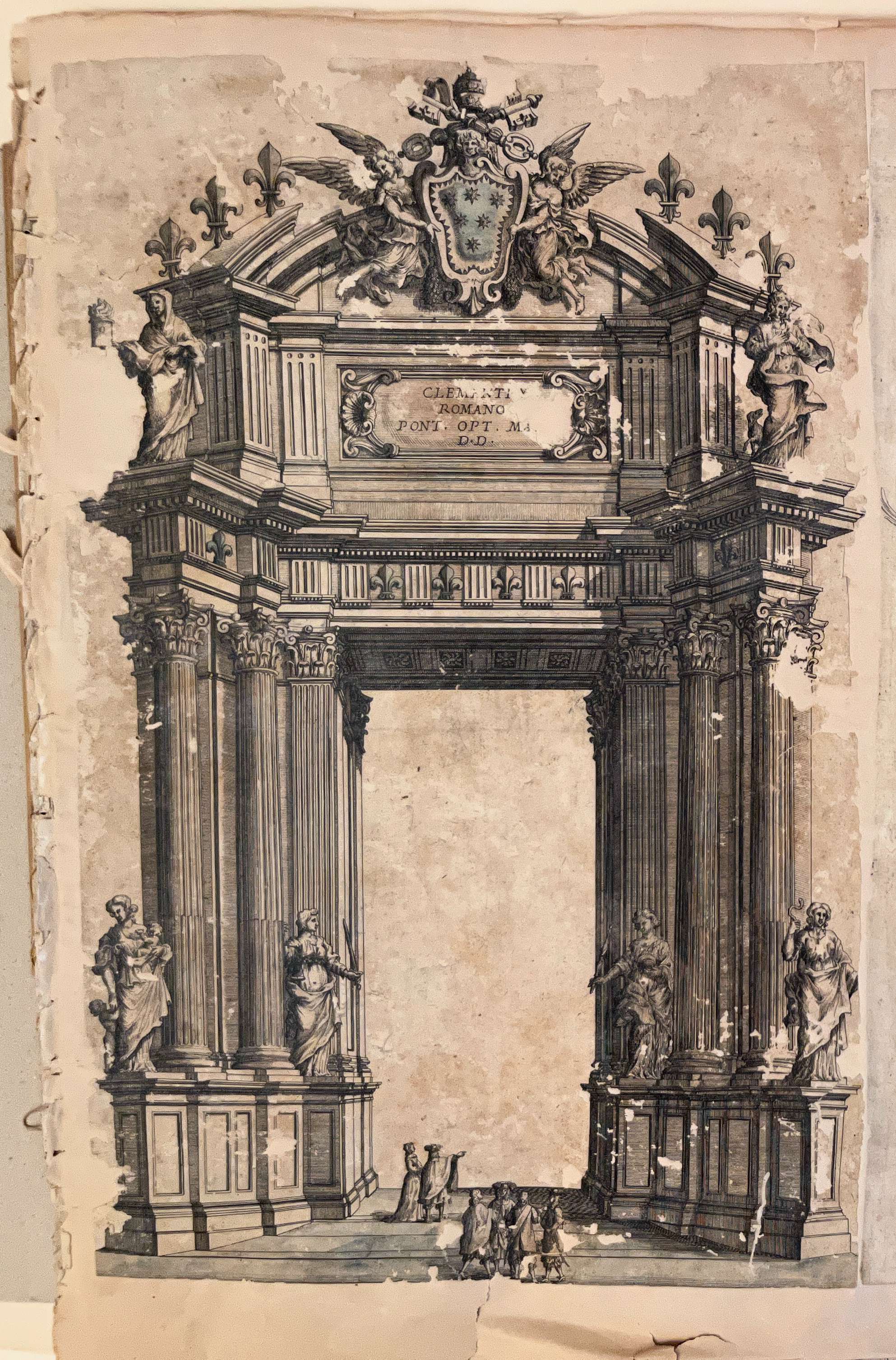 1670 Triumphal arch for Pope Clement ; Triumphal arch erected by the Most Serene Lord Duke of Parma ; AS IN FRUILI VENEZIA collection