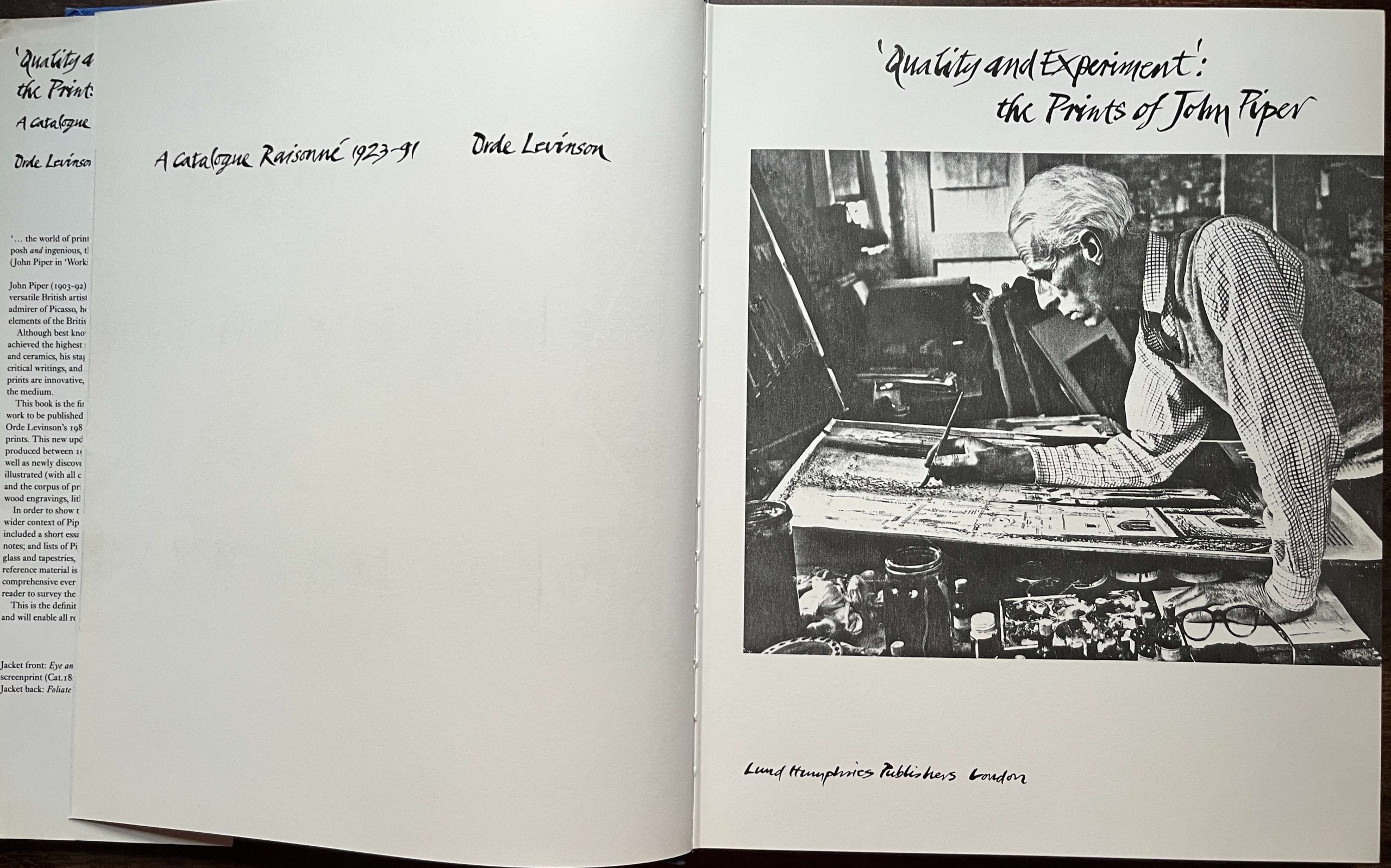 JOHN PIPER 1903-92 'quality and experiment' the prints 1923-1991 of John Piper CATALOGUE RAISONNE Orde Levinson - Image 3