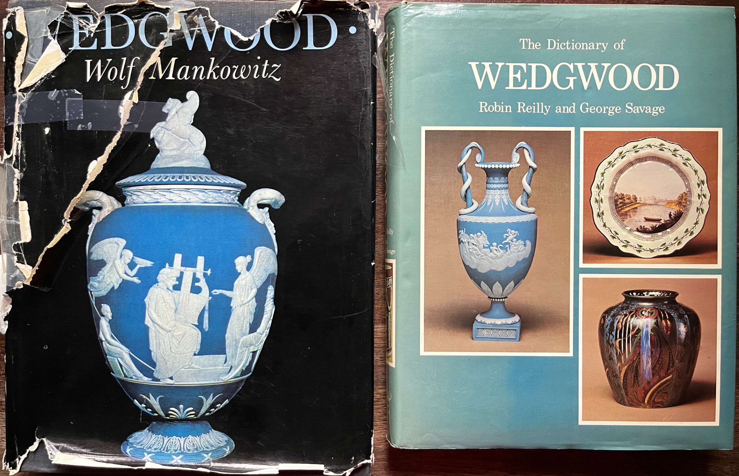 2 BOOKS , Wedgwood Wolf Mankowitz 1966 / Dictionary of Wedgwood Robin Reilly and George Savage 1980